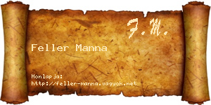 Feller Manna névjegykártya